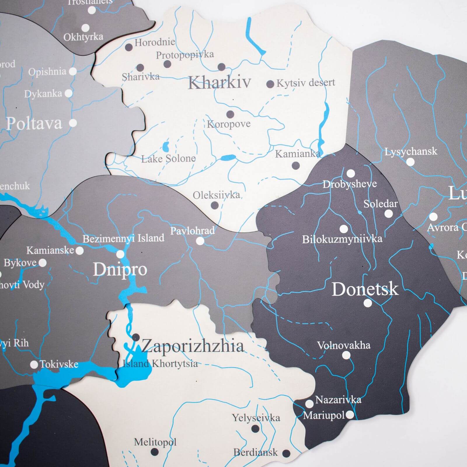 Wooden Map of Ukraine Nordik