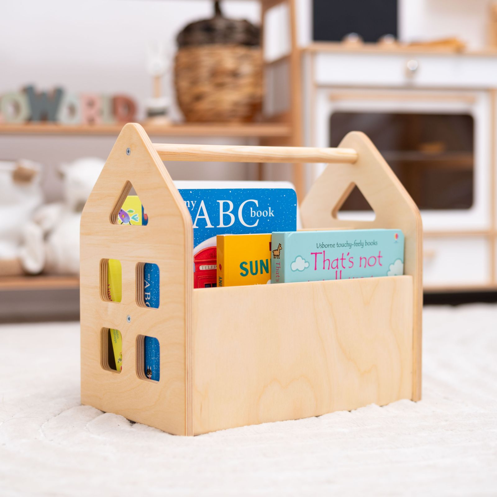 Dark Walnut Montessori Book Shelves