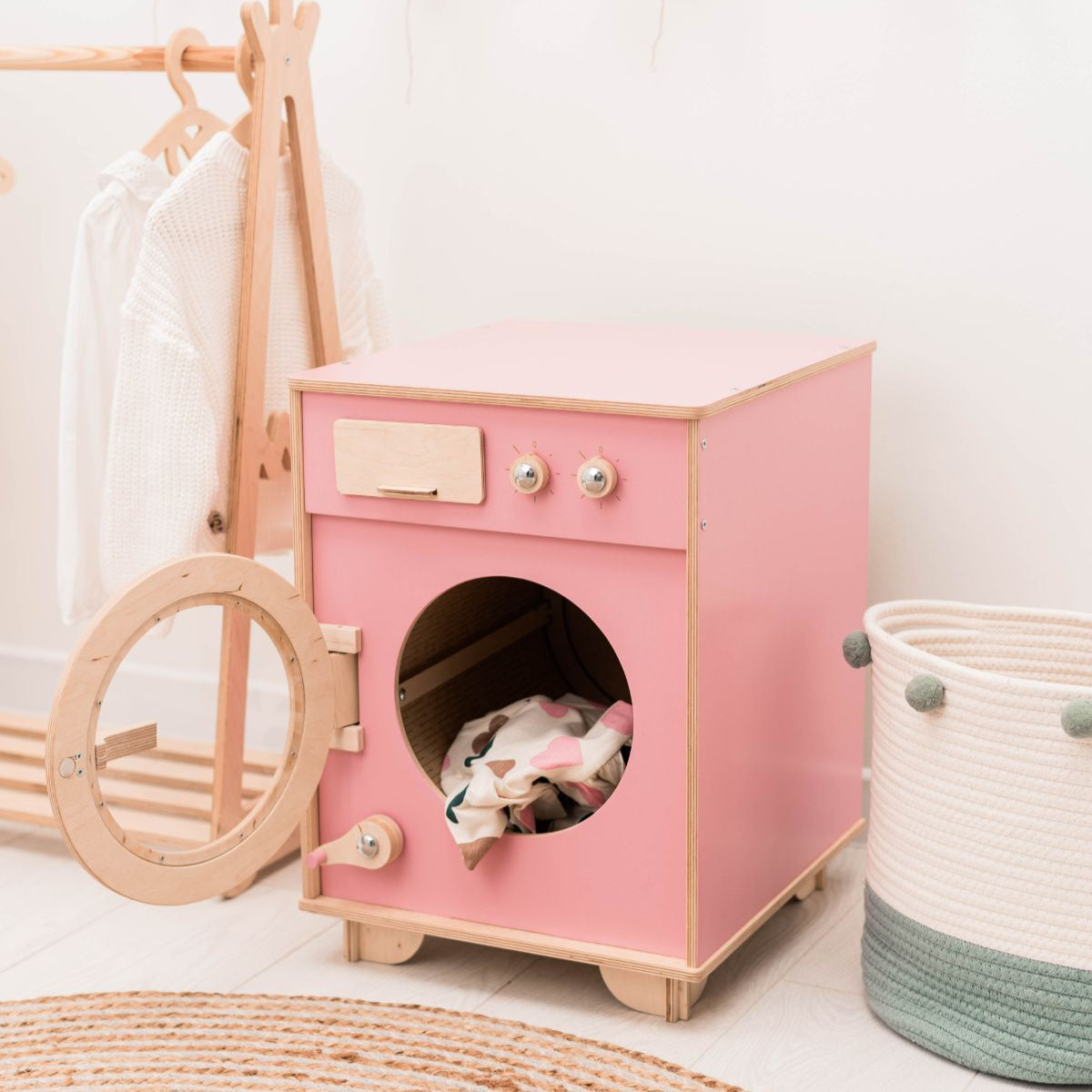 Color Wooden Toy Washing Machine