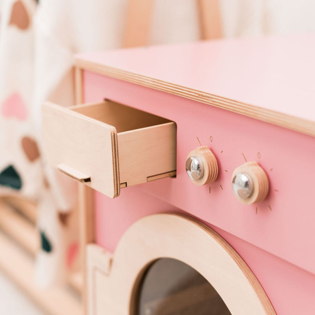 Color Wooden Toy Washing Machine