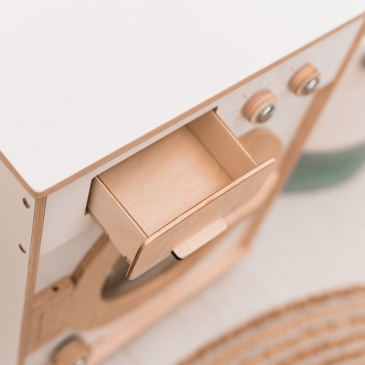 Natural Wooden Toy Washing Machine