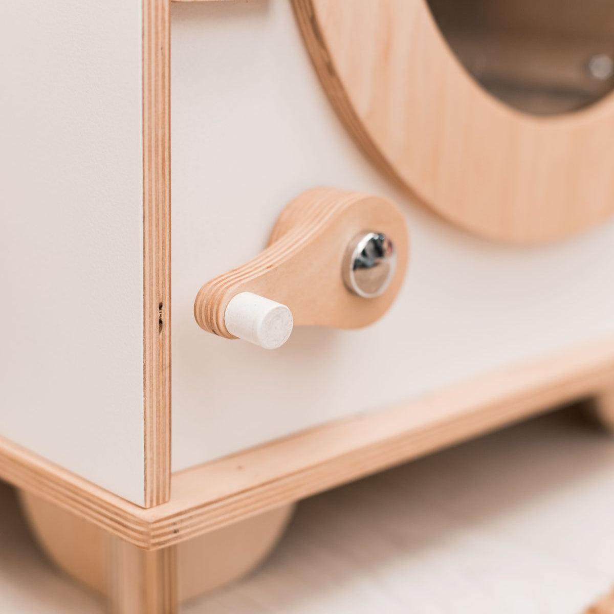 Natural Wooden Toy Washing Machine