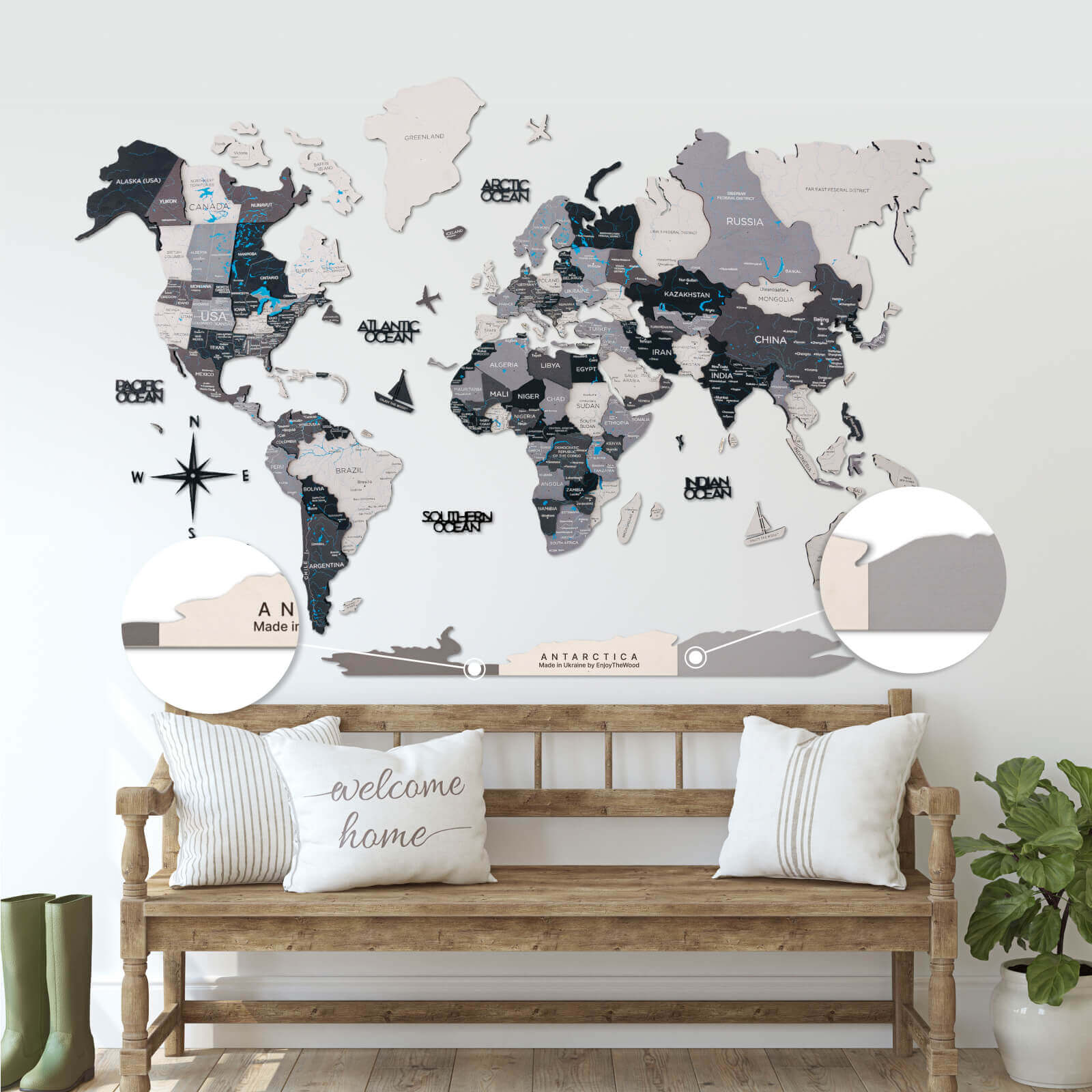 Antarctica For Colored Maps
