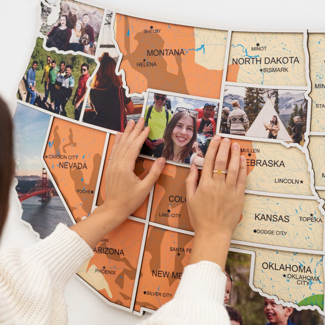 USA Photo Map Physical