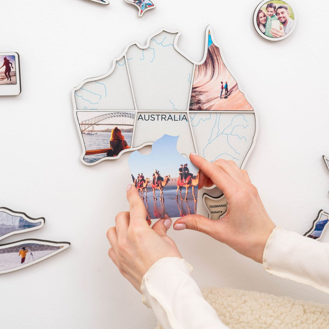 World Photo Map Pastel