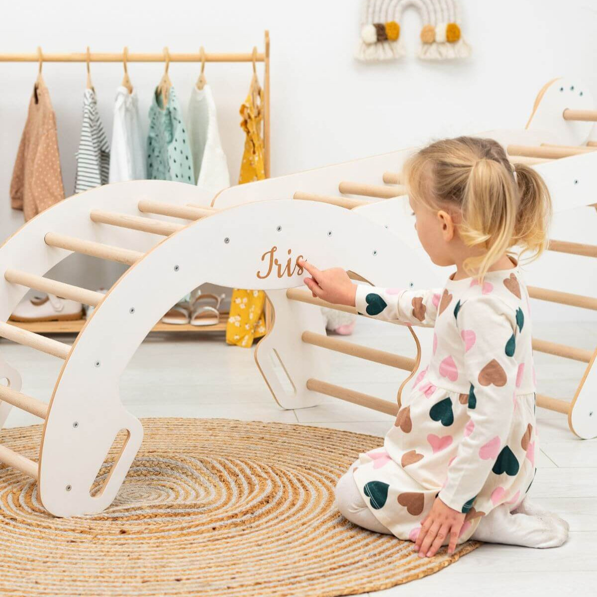 3 in 1 Pikler Triangle Set: Pikler Triangle + Arch + Ladder