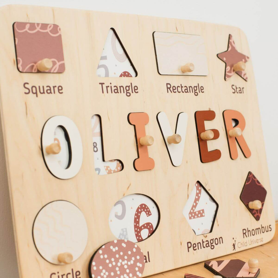 Shape Sorting Name Board