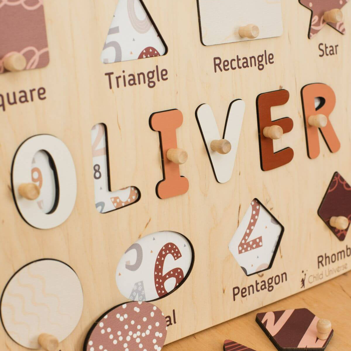 Shape Sorting Name Board