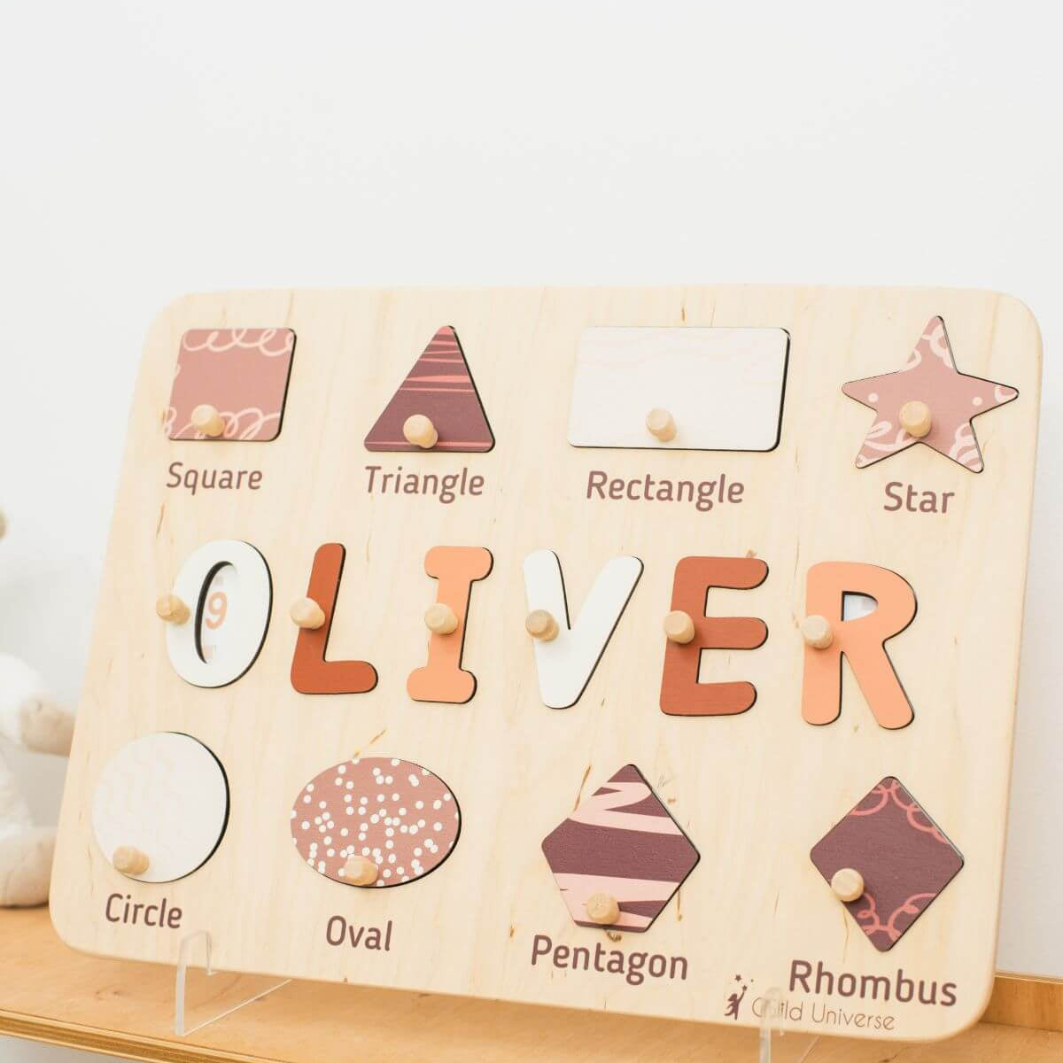 Shape Sorting Name Board