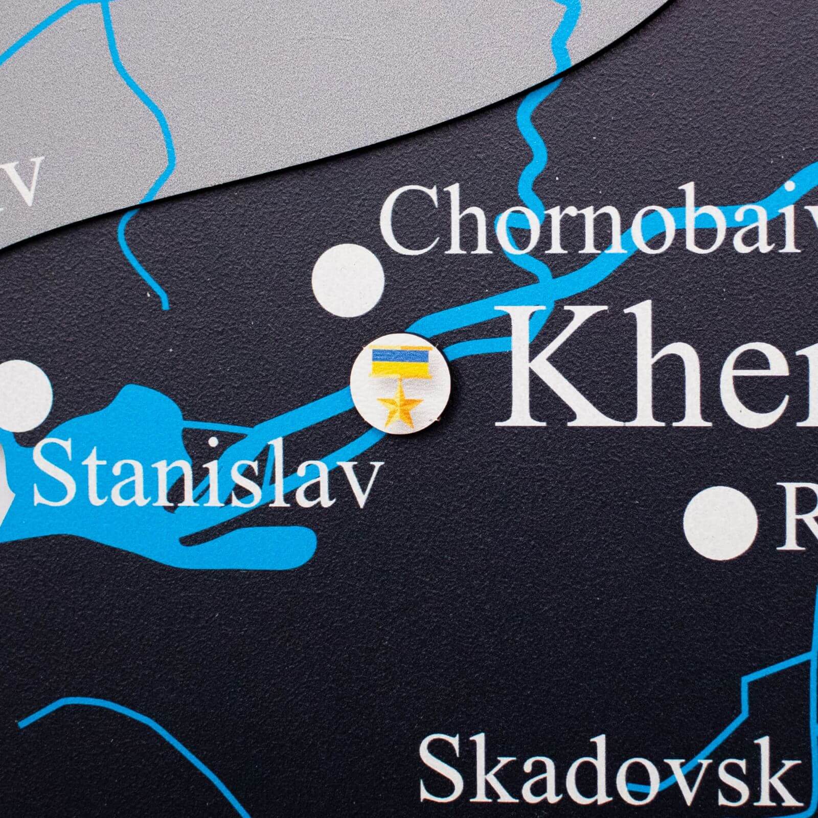 Wooden Map of Ukraine Nordik