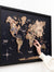 3D Wooden Panel World Map Terra