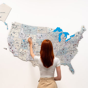 Wooden USA Map