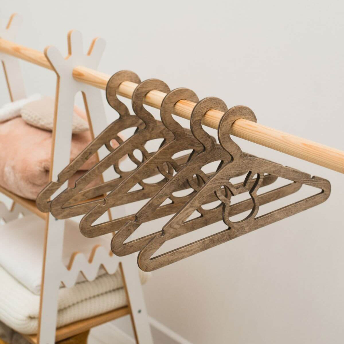 Pack of 10 Kid's Wooden Hangers