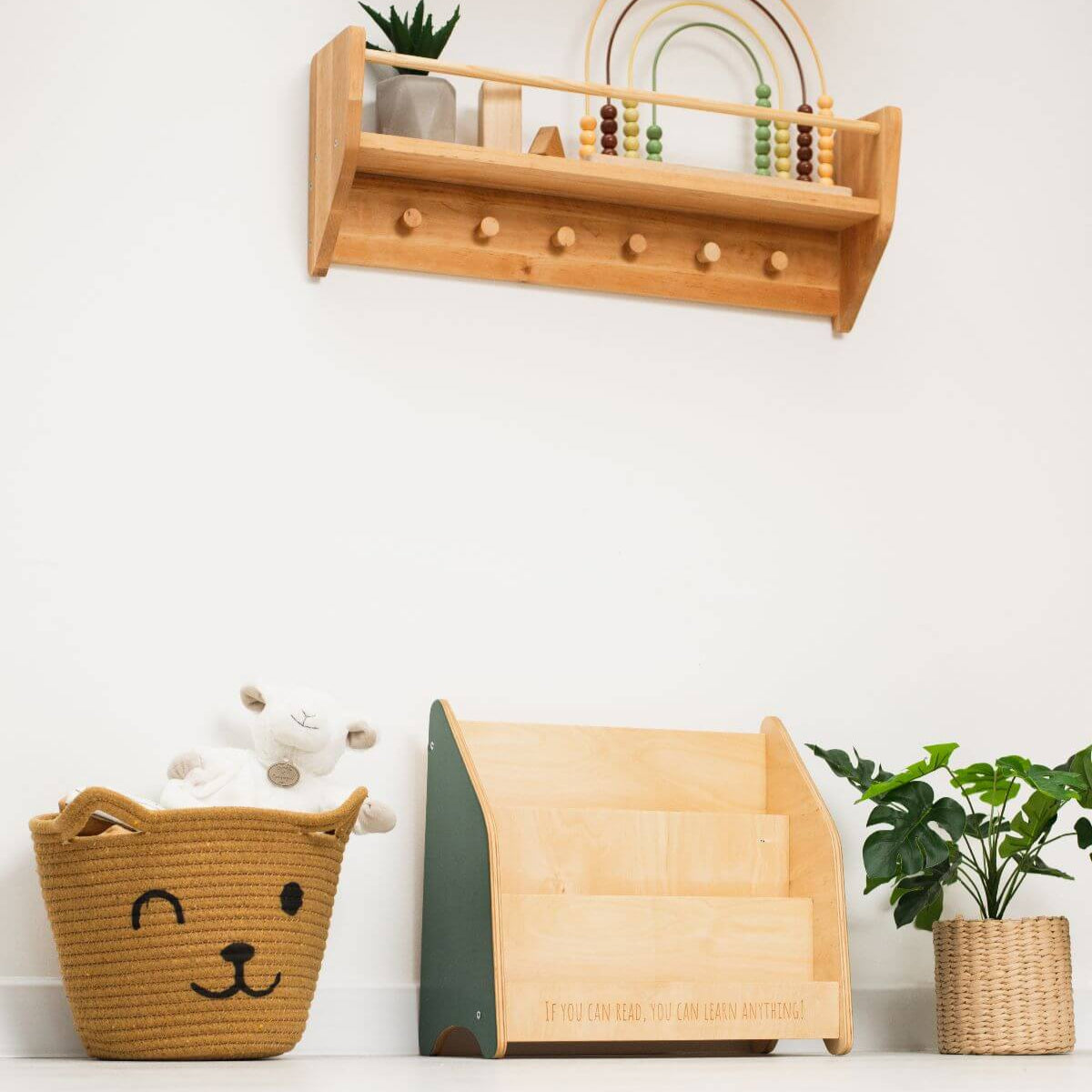 Montessori bookshelf for toddlers