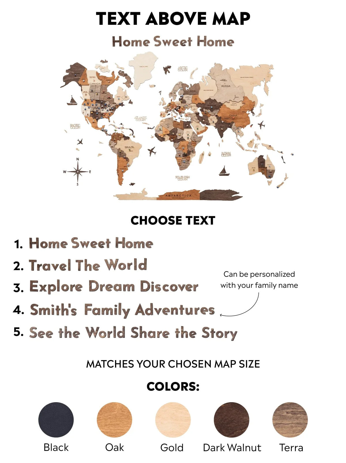 Wooden Map Quotes