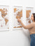 Cork world map triptych - White