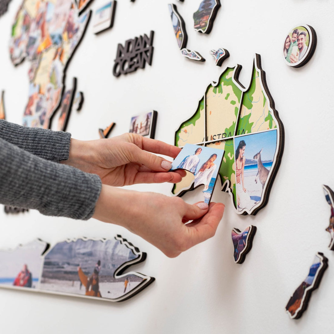 World Photo Map Physical