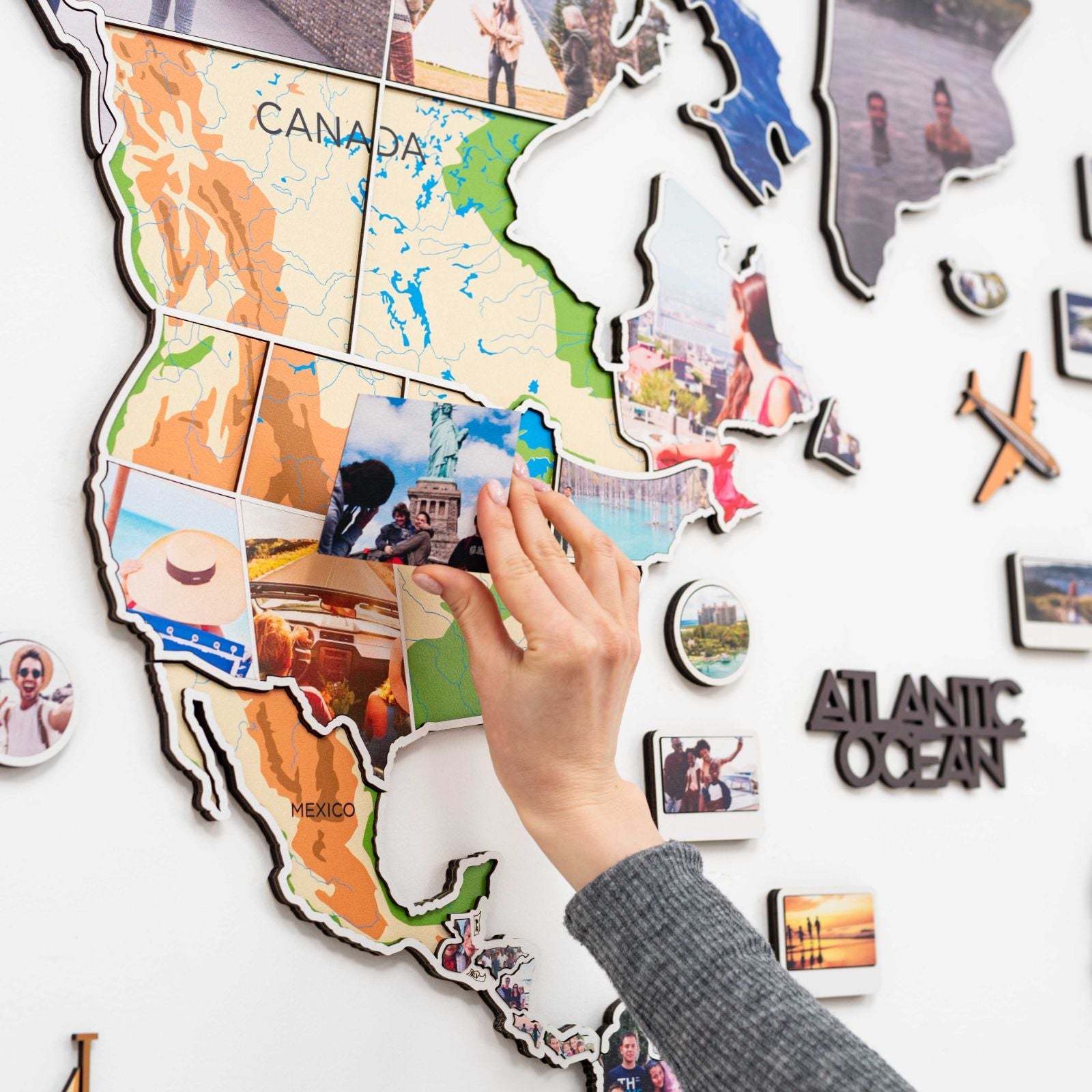 World Photo Map Physical